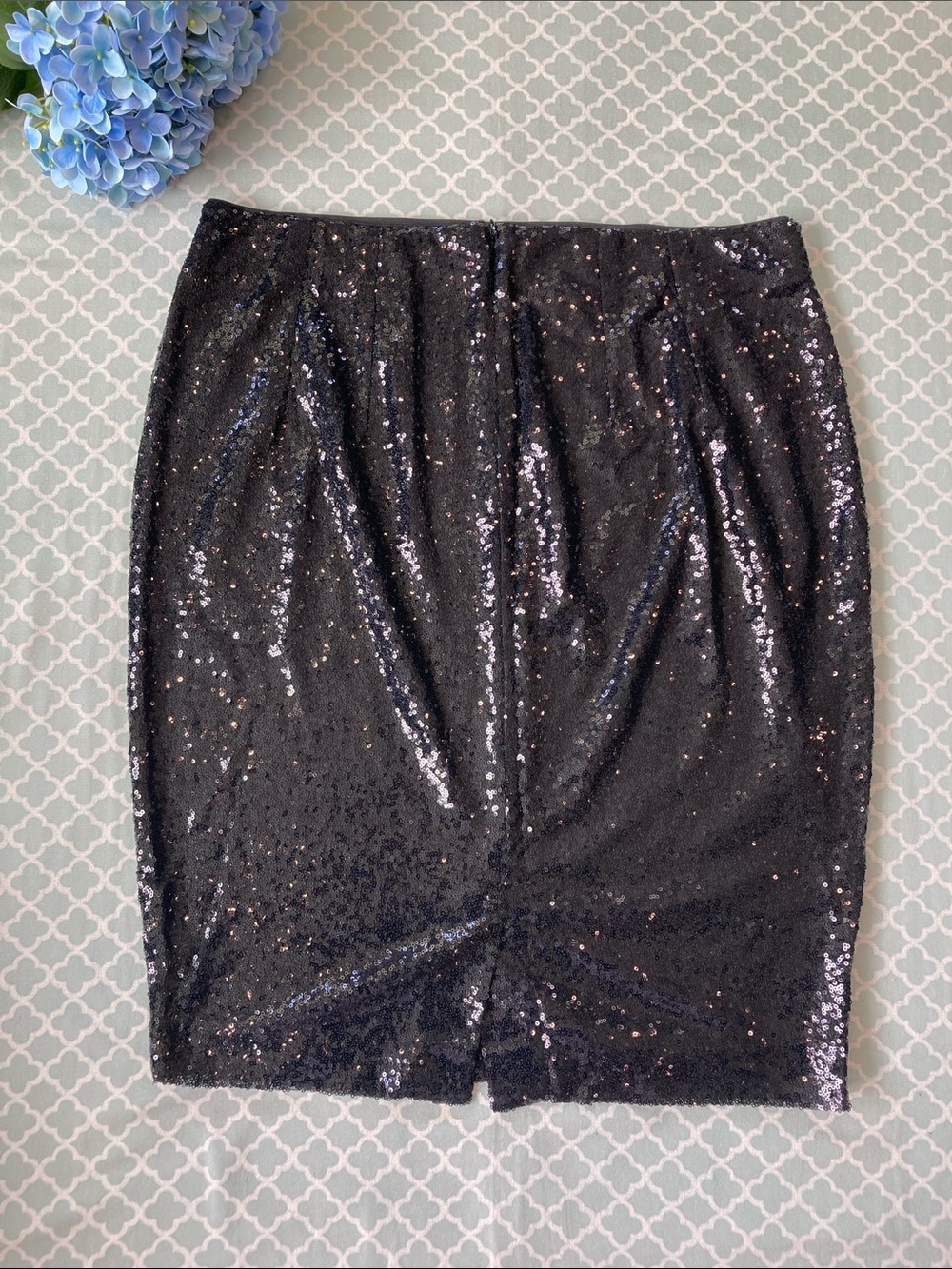Lane Bryant Black Sequin Pencil Skirt 16 - Picture 4 of 6